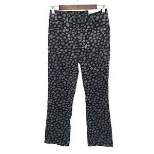 ANN TAYLOR The Kick Crop Sz 2 Leopard Animal Print Stretch Boot High Rise NEW